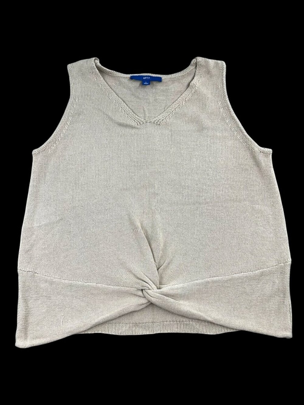 Y2K Minimalist Twist Front Apt. 9 Knit Tank Top